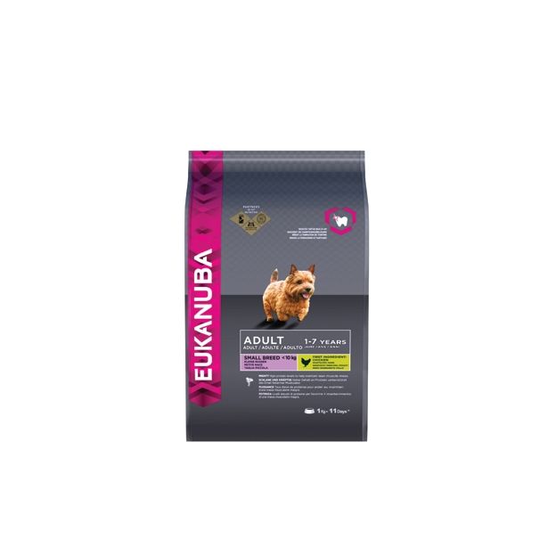 SUHA HRANA ZA PSA EUKANUBA BRIKETI MAJHNE PASME ODRASLI PSI, 1KG