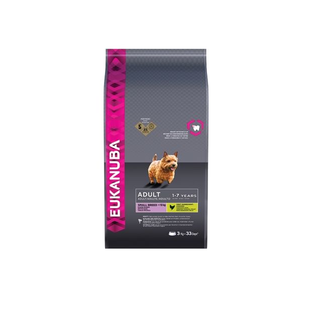 SUHA HRANA ZA PSA EUKANUBA BRIKETI MAJHNE PASME ODRASLI PSI, 3KG