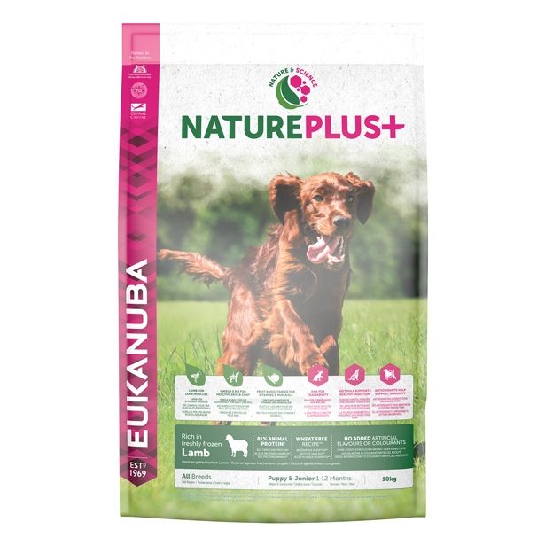 SUHA HRANA ZA PSA EUKANUBA BRIKETI NP MLADI PSI JAGNETINA 10 KG