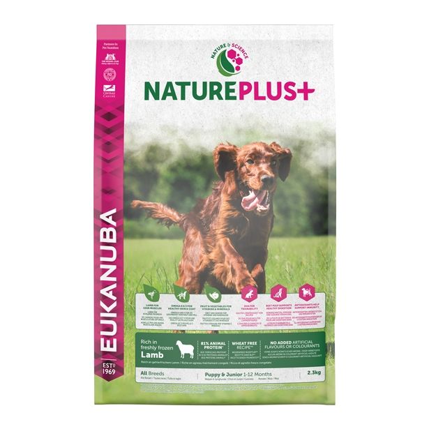 SUHA HRANA ZA PSA EUKANUBA BRIKETI NP MLADI PSI JAGNETINA 2.3 KG