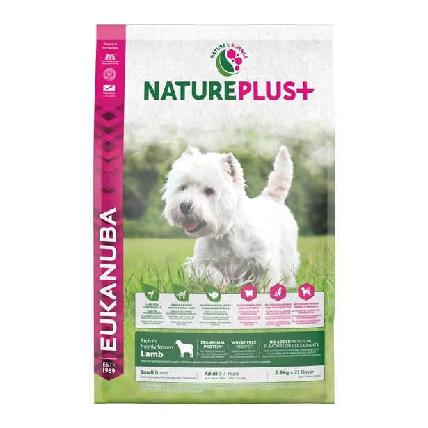 SUHA HRANA ZA PSA EUKANUBA BRIKETI NP ODRASLI PSI MAJHNI JAGNETINA 2.3 KG