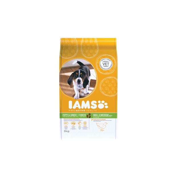 SUHA HRANA ZA PSA IAMS BRIKETI SREDNJE PASME MLADI PSI, 3KG