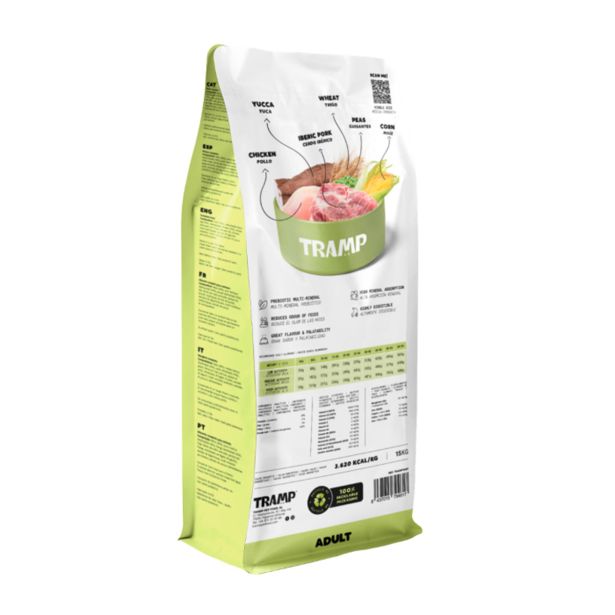 SUHA HRANA ZA PSE TRAMP ROC ADULT SUHA HRANA ZA ODRASLE PSE Z IBERSKO SVINJINO, 15 KG