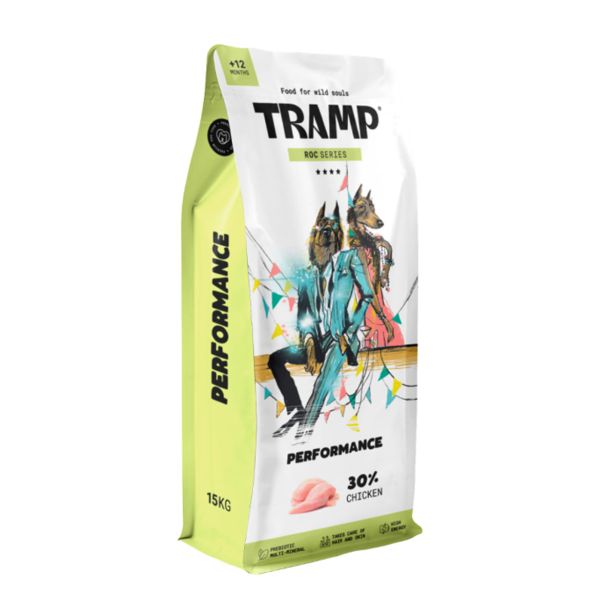 SUHA HRANA ZA PSE TRAMP ROC PERFORMANCE SUHA HRANA ZA AKTIVNE PSE, 15 KG