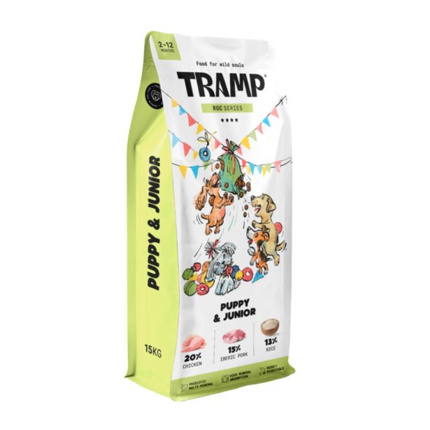 SUHA HRANA ZA PSE TRAMP ROC PUPPY&JUNIOR SUHA HRANA ZA PASJE MLADIČE IN MLAJŠE PSE, 3 KG