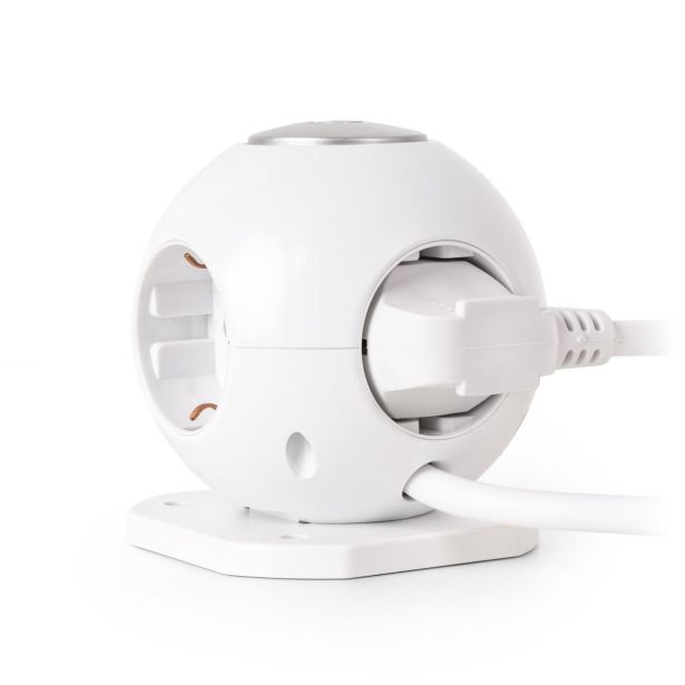 ŠUKO VTIKAČ ENTAC RAZDELILEC S STIKALOM 4X VTIČNICE 1.5M BEL