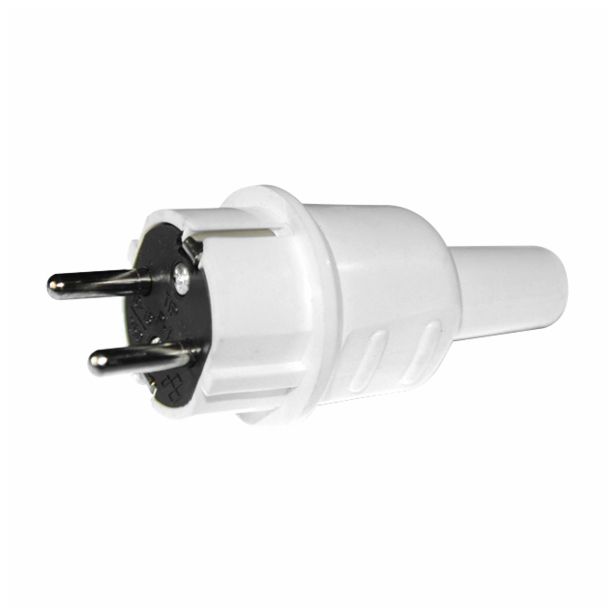 ŠUKO VTIKAČ TRITECH P 1, RAVNI BELI, PVC