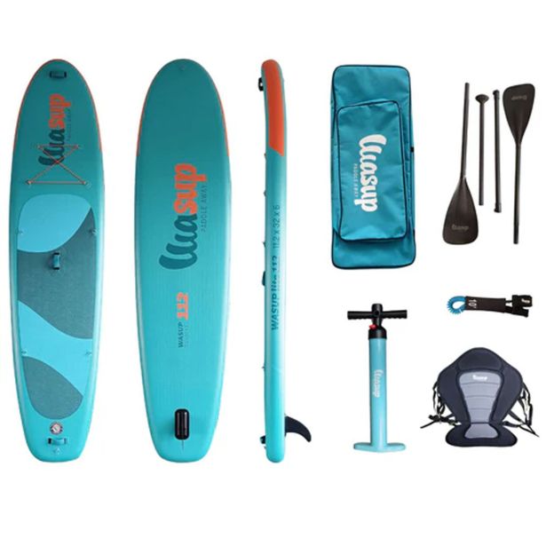 SUP WASUP LITE 112 11.2X32X6 TURKIZ S KAJAK VESLOM IN SEDEŽEM
