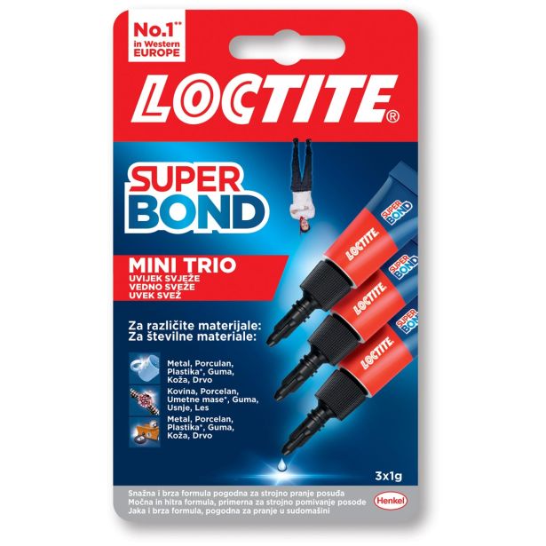 SEKUNDNO LEPILO HENKEL ACC LOCTITE SUPER BOND MINI TRIO 3X1G