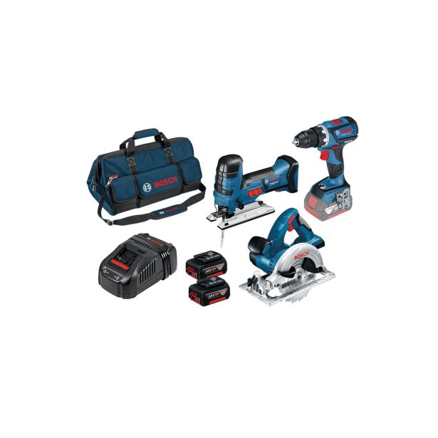 SUPER KOMPLET 3 ORODIJ (GSR 18V-60 C + GST 18V-LI S + GKS 18V-LI)