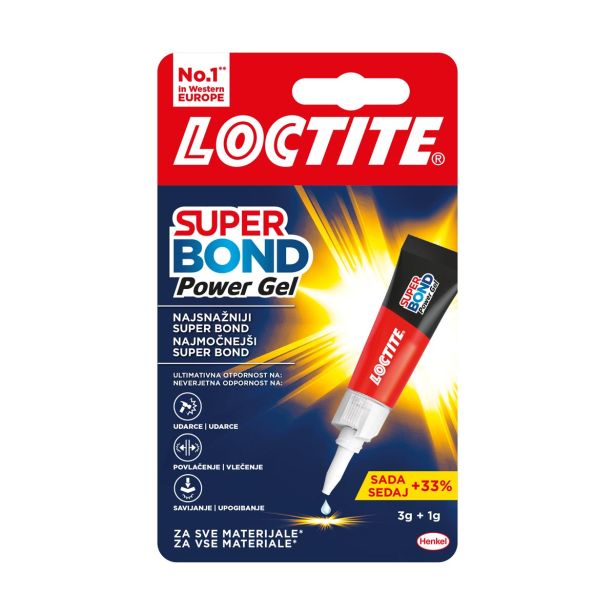 SEKUNDNO LEPILO HENKEL ACC LOCTITE SUPERBOND POWER GEL 4 G