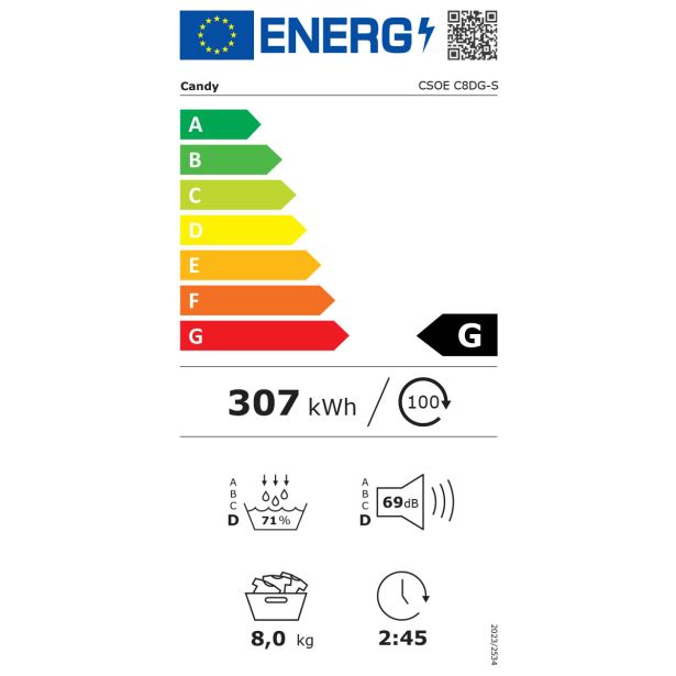 SUŠILNI STROJ CANDY CSOE C8DG-S