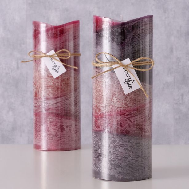 SVEČA BOLTZE RDEČA, VIŠINA 25 CM FI 10 CM, SORT