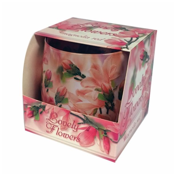 SVEČA MULLER DIŠEČA STEKLO LOVELY FLOWERS