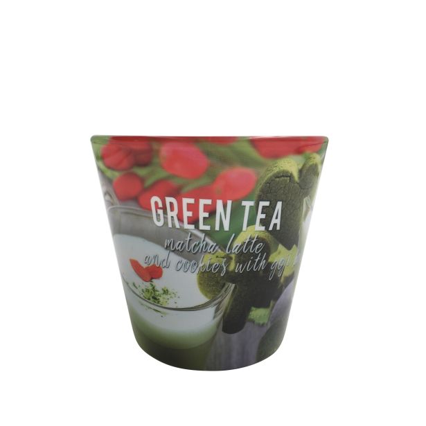 SVEČA MULLER DIŠEČA V KOZARCU 115 G ZELENI ČAJ