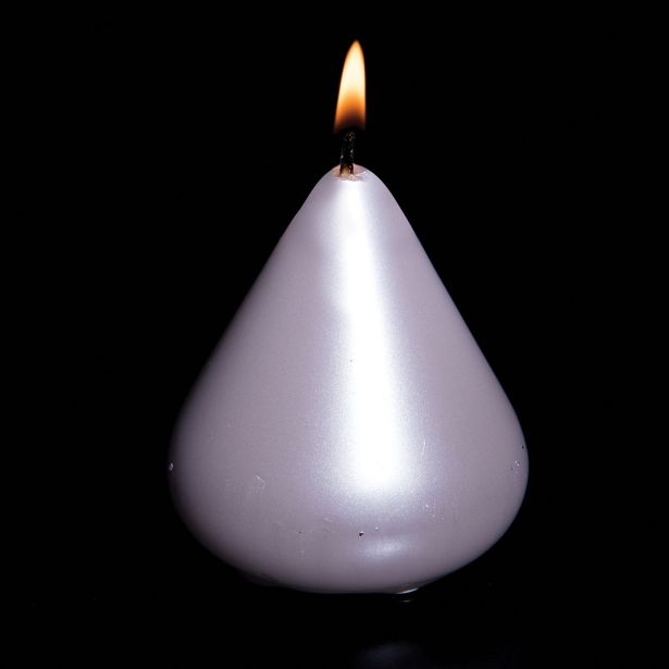 SVEČA SOLZA PERLA BELA 10X10 CM