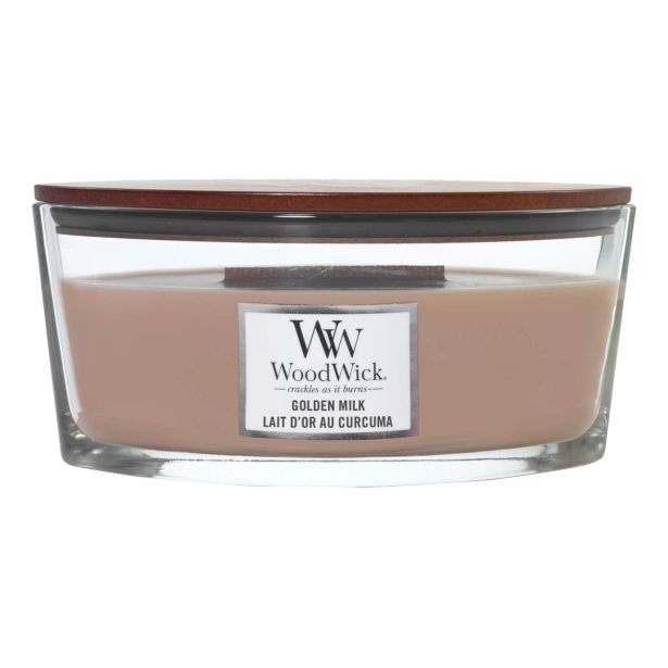 SVEČA V KOZARCU WOODWICK CLASSIC ELIPSE GOLDEN MILK
