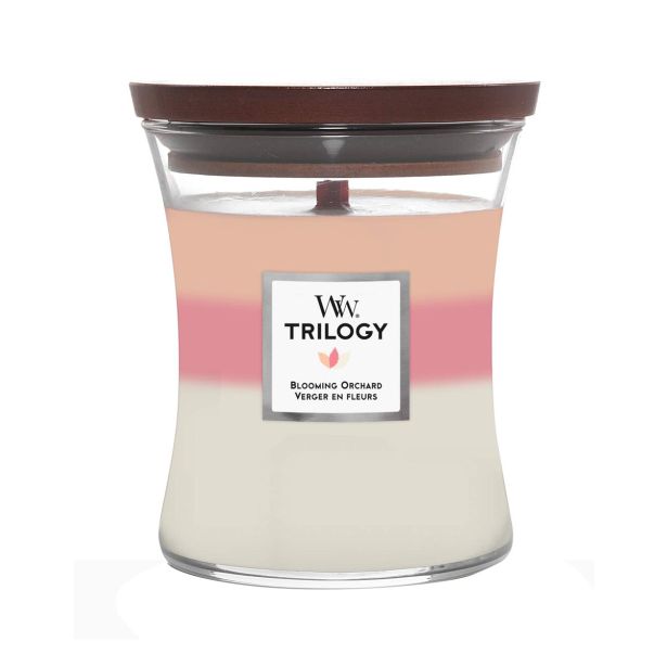 SVEČA V KOZARCU WOODWICK TRILOGY MEDIUM BLOOMING ORCHARD