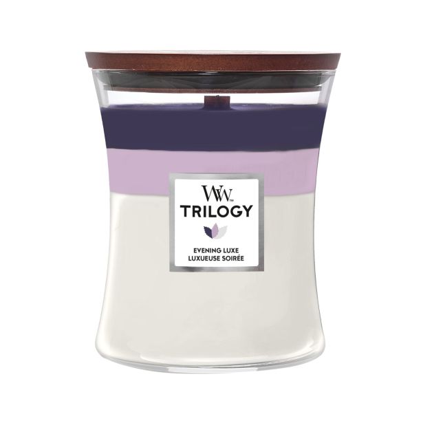 SVEČA V KOZARCU WOODWICK TRILOGY MEDIUM EVENING LUXE