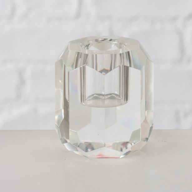 SVEČNIK BOLTZE PROZOREN/SIV, STEKLO, SORT