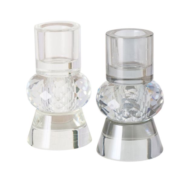 SVEČNIK BOLTZE PROZOREN/SIV, STEKLO, SORT