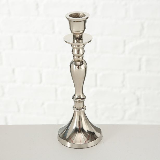 SVEČNIK BOLTZE SREBRN, KOVINA, 5/1