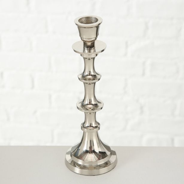 SVEČNIK BOLTZE SREBRN, KOVINA, 5/1