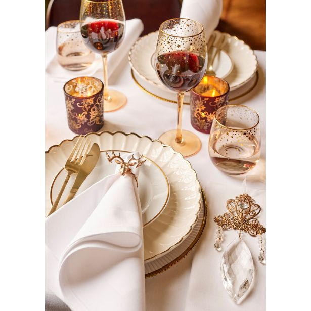 SVEČNIK DECORIS ZA ČAJNE SVEČKE GLAMOUR FI 7 CM. 8 CM. SORT