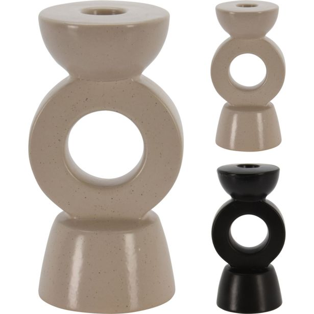 SVEČNIK EH PORCELAN OKROGLI, SORTIRANE BARVE 15 CM