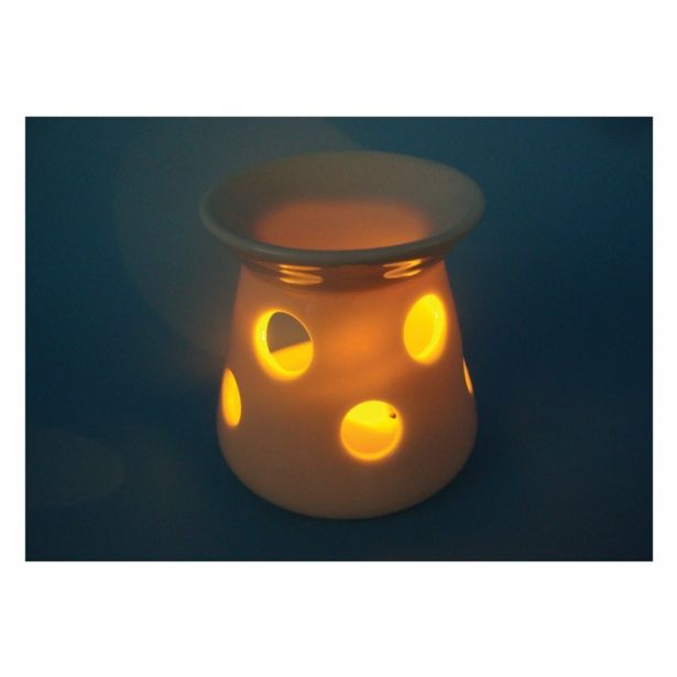 SVEČNIK GLOSSTYLE IZPARILNIK 6 CM PORCELAN