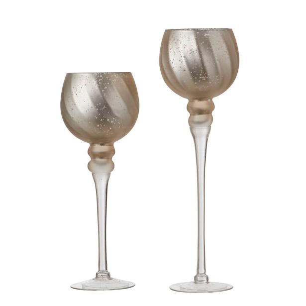 SVEČNIK HOUSE OF SEASONS KELIH 2/1 ŠAMPANJEC 42X12.5CM