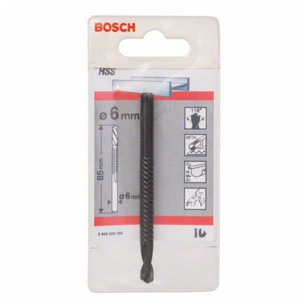 SVEDER HSS BRUŠEN DIN 338 BOSCH 6.00/85 MM, D6 MM