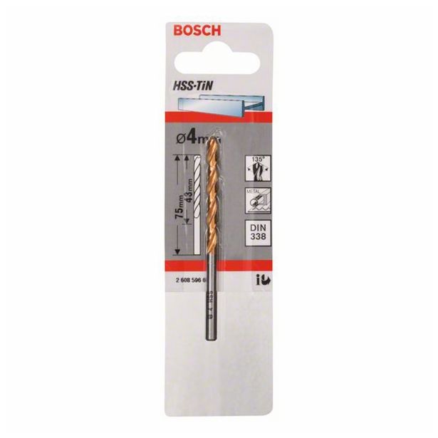 SVEDER HSS-TIN DIN 338 BOSCH 4X43/75 MM HSS-TIN NOV 2608577639