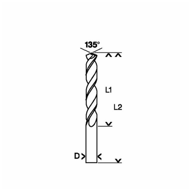 SVEDER HSS-TIN DIN 338 BOSCH 7.5X69/109 MM HSS-TIN