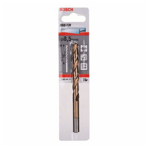 SVEDER HSS-TIN DIN 338 BOSCH 8.5X75/117 MM HSS-TIN