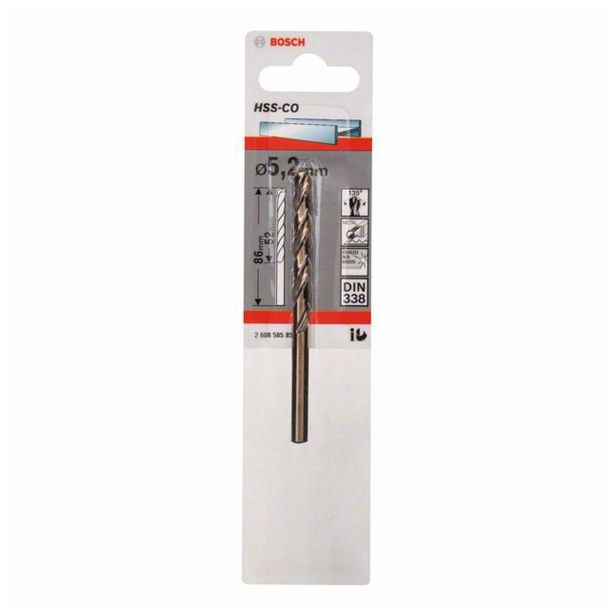 SVEDER HSS/E DIN 338 BOSCH 5.20X52/86 MM HSS-CO