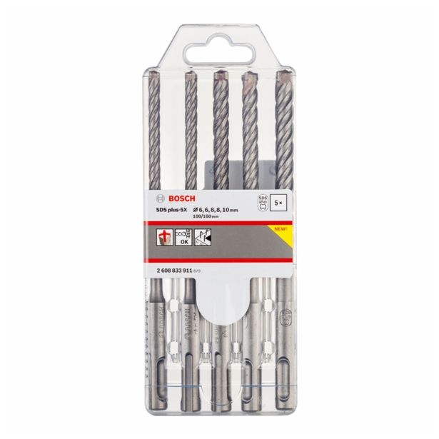 GRT. SVEDROV ZA BETON BOSCH 5 DELNA 6-10X100/160MM 5X 4 REZILA