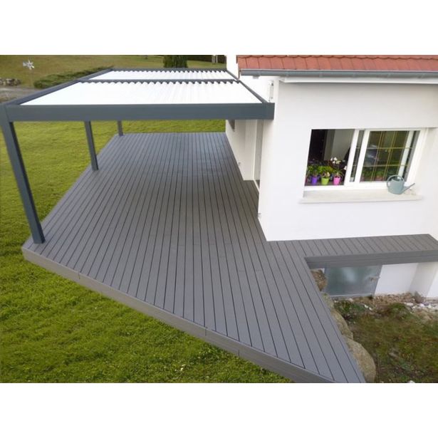 WPC DESKA ZA TERASO BAMBUSWPC SVETLO SIVA 2200X150X25 MM OZKO/ŠIROKO REBRANA