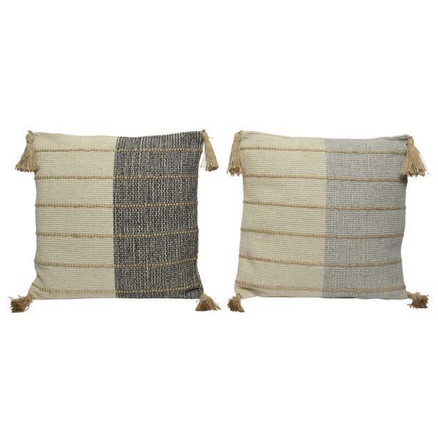 OKRASNI VZGLAVNIK DECORIS SVETLO SIVA/TEMNO SIVA, 45X45 CM, SORT