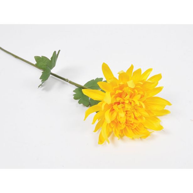UMETNO CVETJE KRIZANTEMA VEJICA X 1 62CM RUMENA