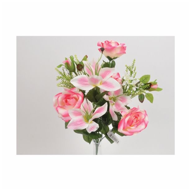 SVILENO CVETJE DAR VRTNICA IN LILIJA ŠOPEK X ROZA Z MAJHNIMI CVETKI