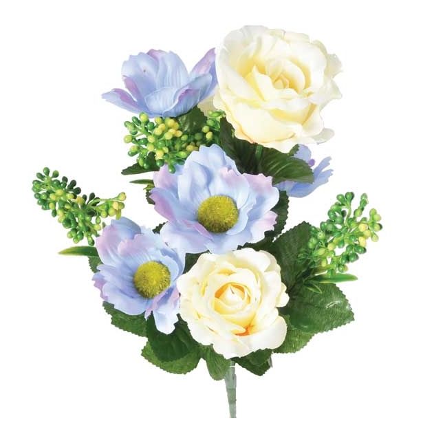 SVILENO CVETJE DAR VRTNICA, ANEMONAX ŠOPEK X11, MODER, KREM