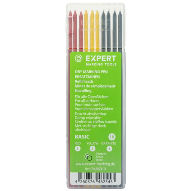 SVINČNIK EXPERT BARVNE MINCE 10 KOS SUHI GLOBOKE LUKNJE