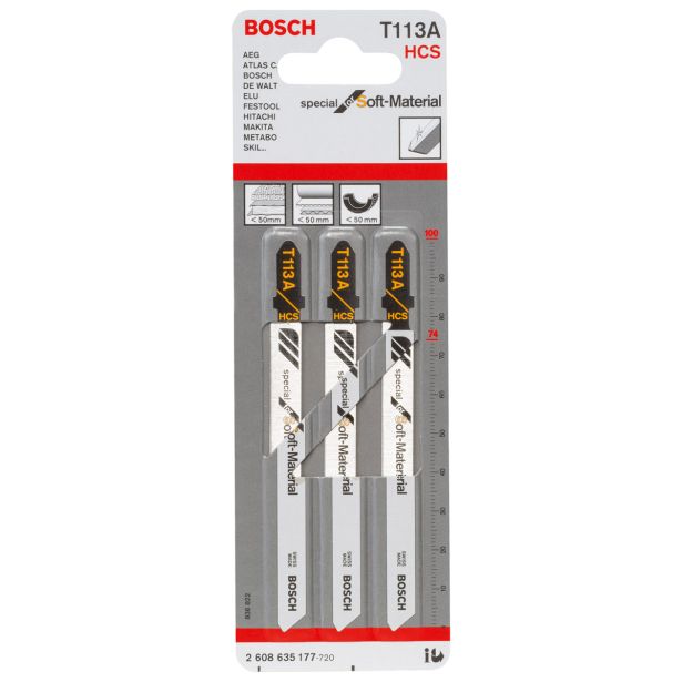 LIST VBODNE ŽAGE BOSCH T 113 A 3-DELNI KOMPLET