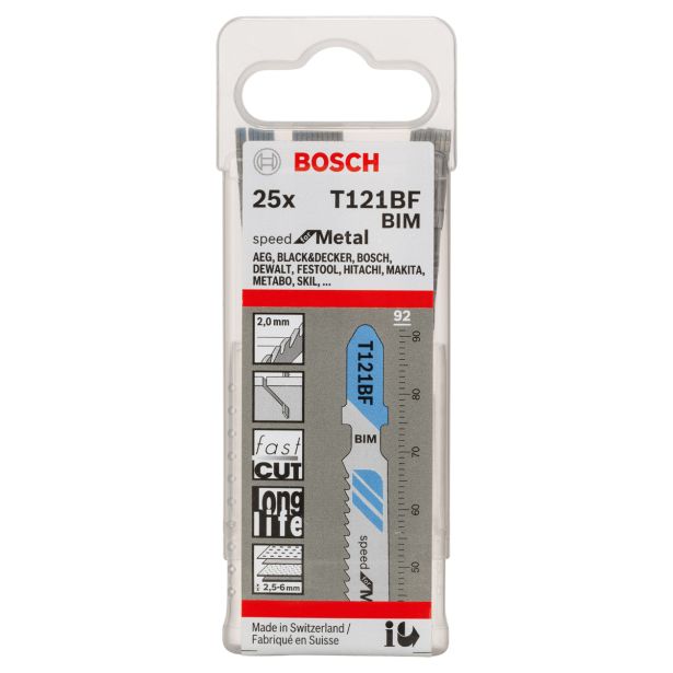 LIST VBODNE ŽAGE BOSCH T 121 BF 25-DELNI KOMPLET