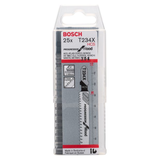 LIST VBODNE ŽAGE BOSCH T 234 X 25-DELNI KOMPLET