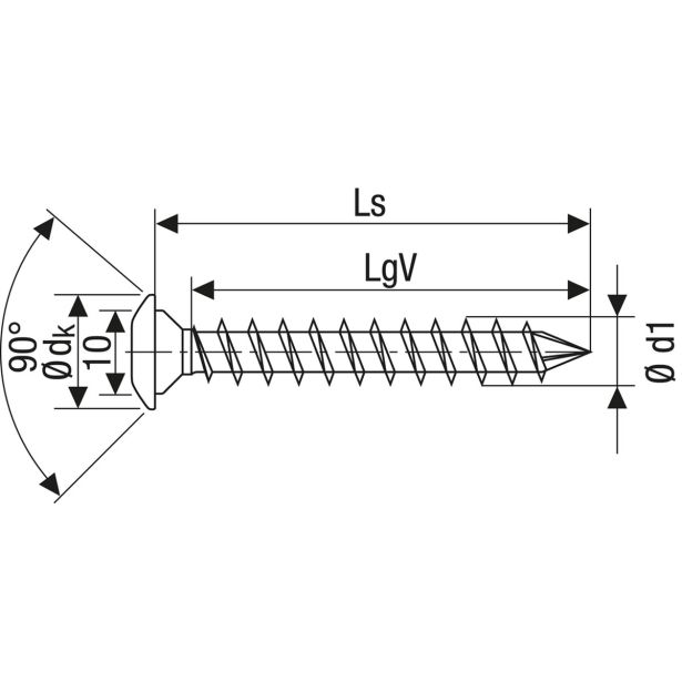 RF UNIVERZALNI VIJAK SPAX T-STAR 8X50 A2 ZAV=25KOS