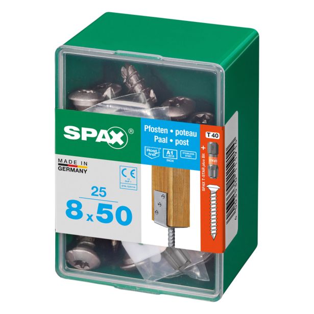 RF UNIVERZALNI VIJAK SPAX T-STAR 8X50 A2 ZAV=25KOS