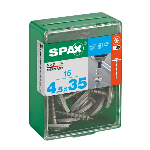 RF UNIVERZALNI VIJAK SPAX T-STAR A2 4.5X35 ZAV=15KOS S PODLOŽKO