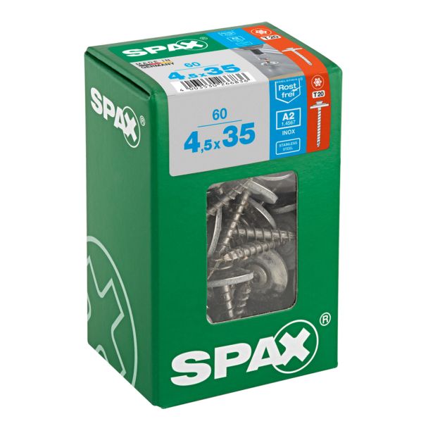 RF UNIVERZALNI VIJAK SPAX T-STAR A2 4.5X35 ZAV=60KOS S PODLOŽKO